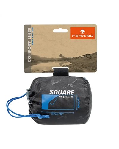 Ferrino Comfort Liner SQ Sleeping Bag Liner, Light Blue