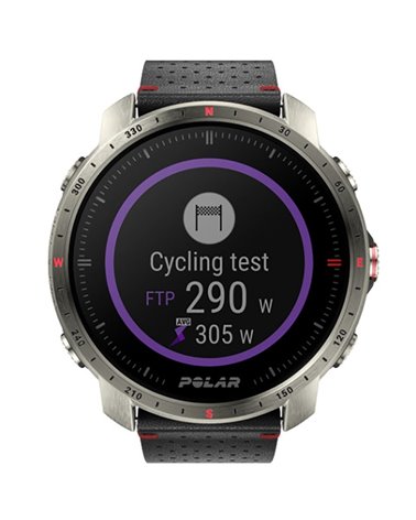 Polar Grit X Pro Titan Outdoor Multisport Watch GPS Wrist-Based HR, Black/Red