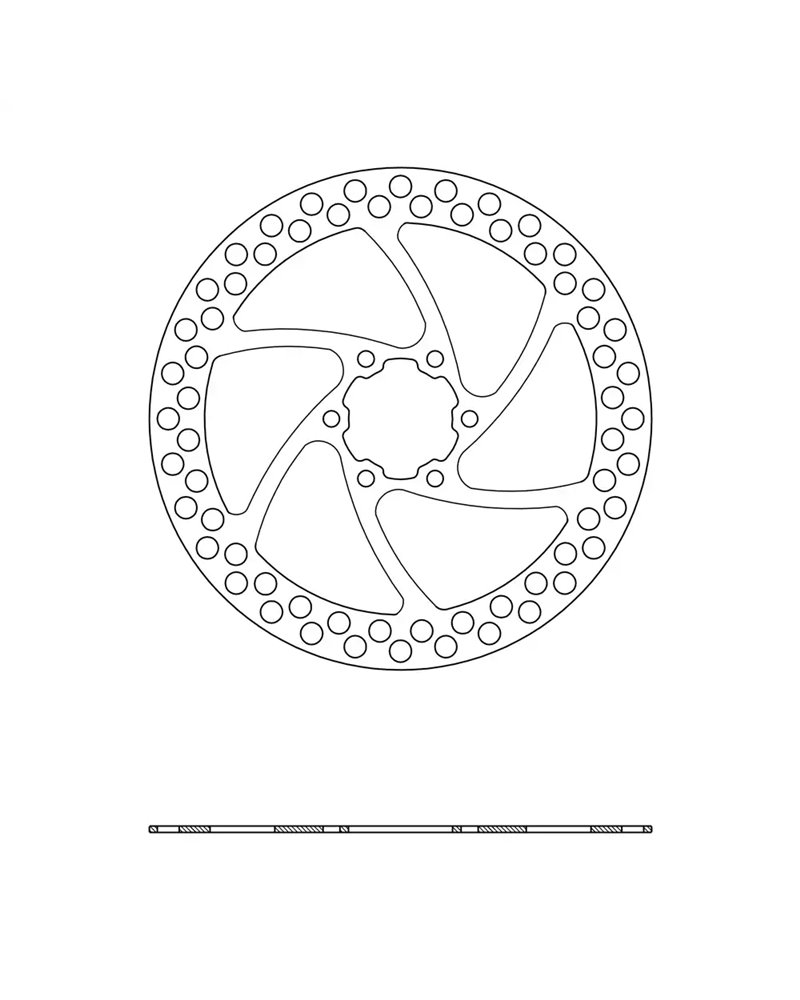 Ferodo Disco 6 Fori Rounded Spessore 1.8mm - 140mm, Argento