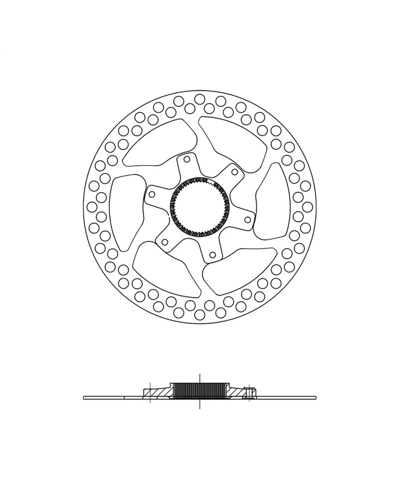 Ferodo Disco Center Lock Rounded Spessore 1.8mm Senza Ghiera - 160mm, Argento
