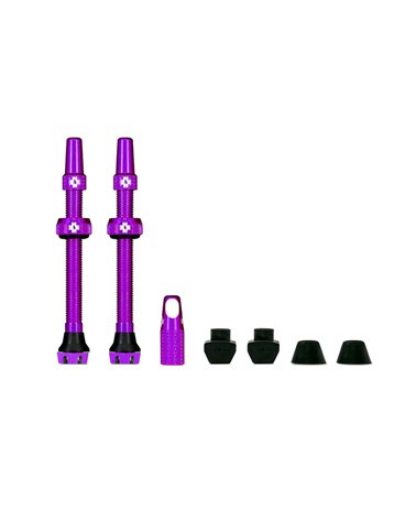 Muc-Off Tubeless Valve Kit 60mm, Purple (Pair)