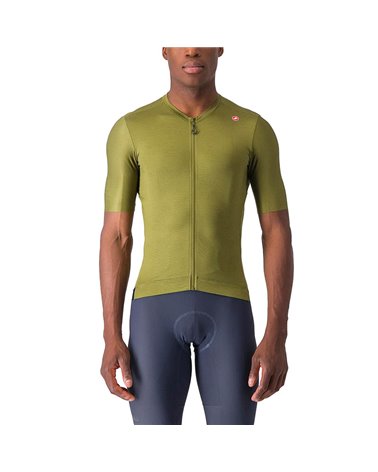 Castelli Espresso Men's Short Sleeve Cycling Jersey, Sage/Electric Lime