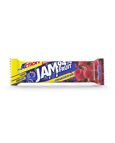 ProAction Jam Fruit 94% Energy Gel-Bar Raspberry Flavour, 1 bar 30gr