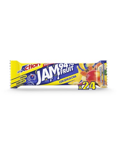 ProAction Jam Fruit 94% Energy Gel-Bar Tropical Flavour, 30gr (24 bars box)