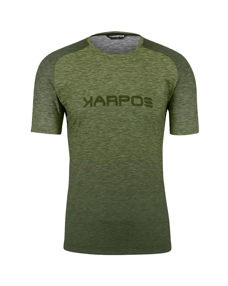 Karpos Prato Piazza Men's T-Shirt, Rifle Green/Cedar Green