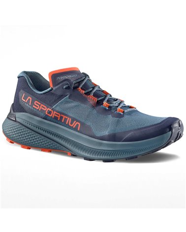 La Sportiva Prodigio Men's Trail Running Shoes, Hurricane/Deep Sea
