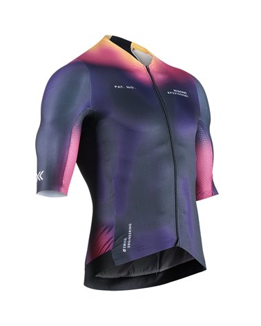 X-Bionic Corefusion Aero Men's Cycling Full Zip Short Sleeve Shirt, Heatmap