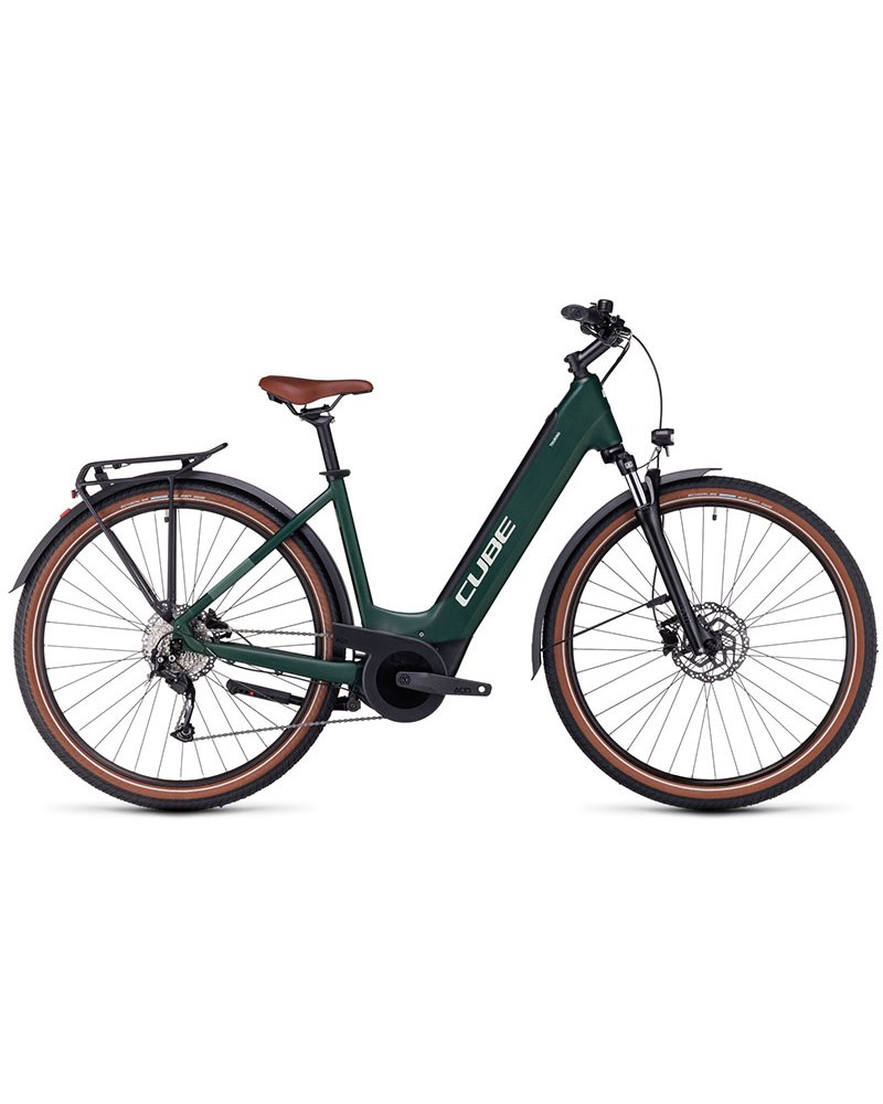 Cube Touring Hybrid One 625 28" Easy Entry e-MTB Shimano 9sp Bosch 625Wh, Darkgreen/Green