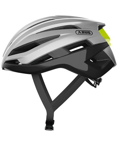 Abus StormChaser Road Cycling Helmet, Gleam Silver