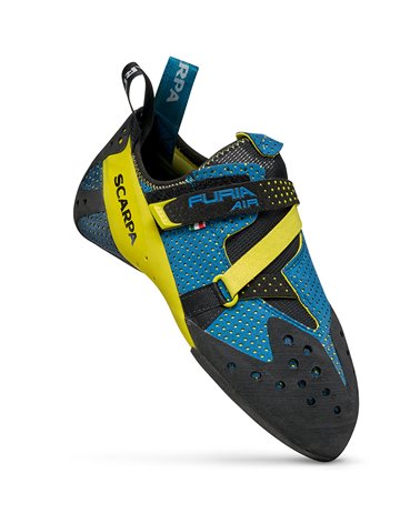 Scarpa Furia Air Climbing Shoes, Baltic Blue/Yellow