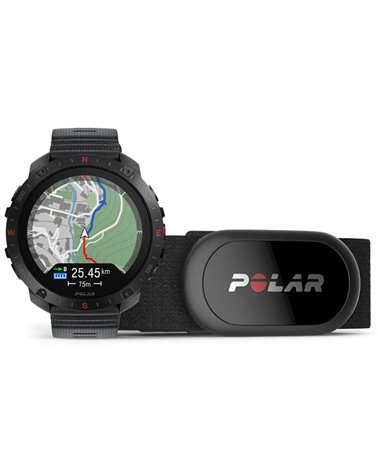Polar Grit X2 Pro Orologio Outdoor Multisport GPS Cardio Integrato + Fascia Cardio H10, Nero