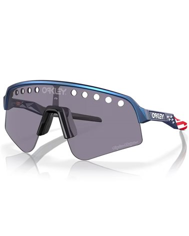 Oakley Sutro Lite Sweep Cycling Glasses Troy Lee Design Blue Colorshift/Prizm Grey