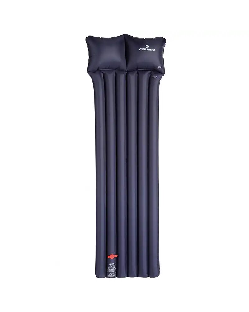 Ferrino Materassino Gonfiabile in PVC con Cuscino 180x50cm, Blu (Pompa Inclusa)