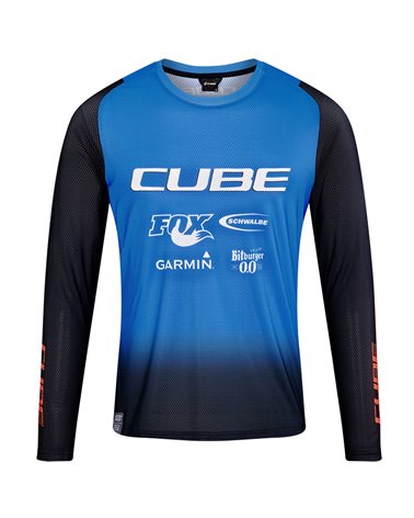 Cube Vertex Action Team Men's Cycling Long Sleeves Jersey, Black/Blue