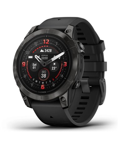 Garmin Epix Pro (Gen 2) Sapphire Edition Case 47mm GPS Watch Wrist-Based HR, Carbon Gray DLC Titanium/Black