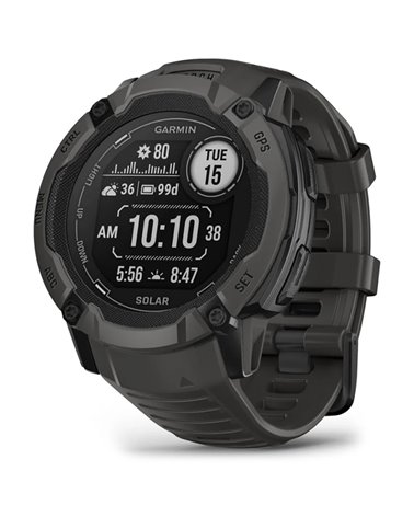 Garmin Instinct 2X Solar Case 50mm Wrist-Based HR GPS Smartwatch, Graphite