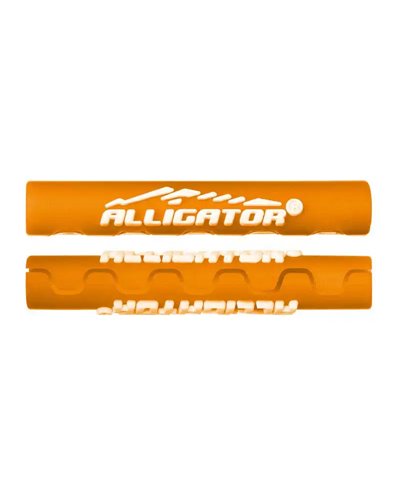 Alligator Silicone Housing 4mm, Orange Color, 6Pcs In Bag