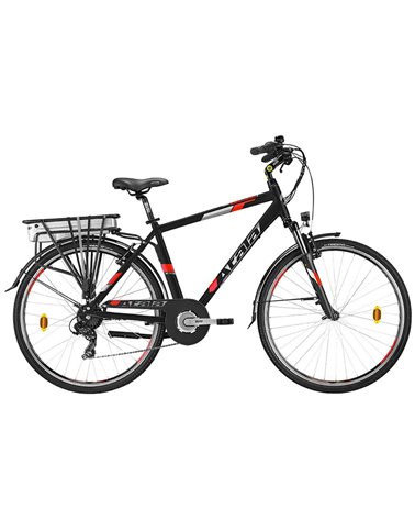Atala e-Bike E-Run 6.1 FS 28" Gent Shimano Tourney 7sp EcoLogic 360Wh, Black/Neon Red Matt