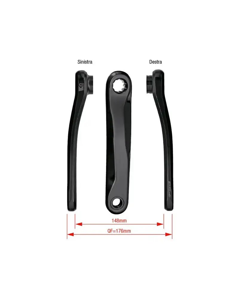 FSA Coppia Pedivelle 170 Ck-746-2/Is Fazua /Yamaha/Brose/Polini 2Tone Black
