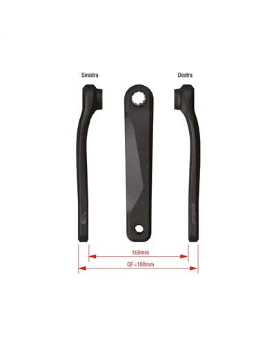 FSA e-Bike Crankarm Pair Ck - 220/Is Wider 160mm