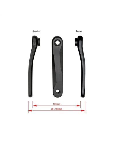 FSA Coppia Pedivelle e-Bike Ck - 746 - 2/Jis 165mm, Compatibili con Motori Yamaha Pw/Shimano
