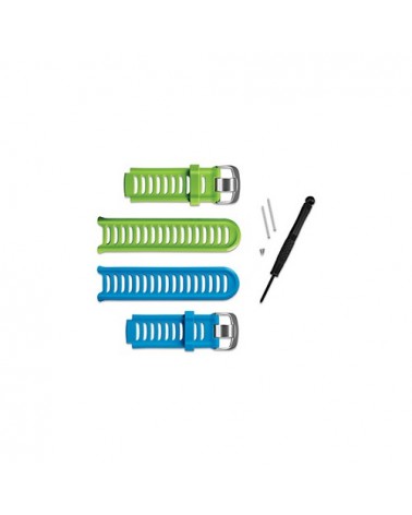 Garmin Cinturini di Ricambio per Forerunner 910XT, Verde/Blu