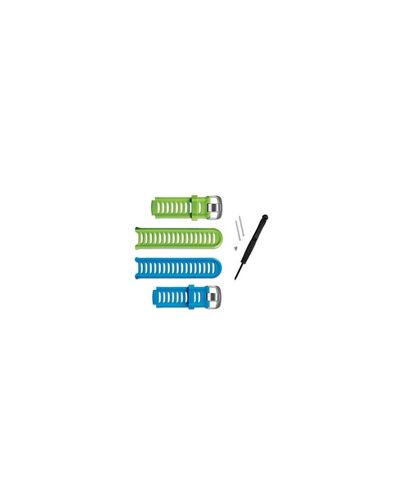 Garmin Cinturini di Ricambio per Forerunner 910XT, Verde/Blu