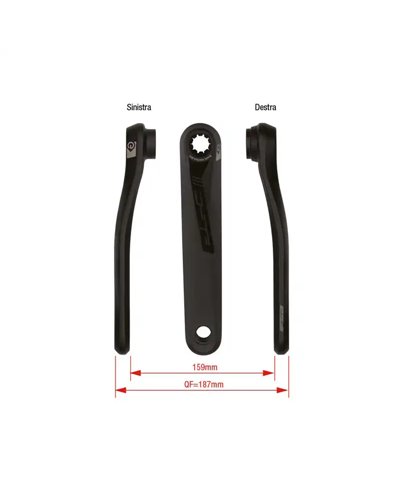 FSA Pedivelle Bosch Gen 3 Blk 175mm senza Bullone Ck-602 V18 (Coppia)