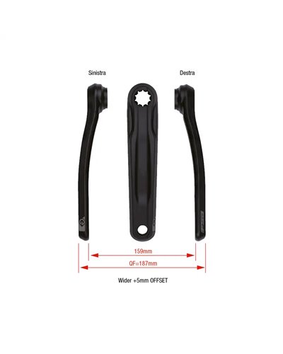 FSA Pedivelle Ck - 761/Is Isis Alluminio Nero 175mm Bosch Gen2T