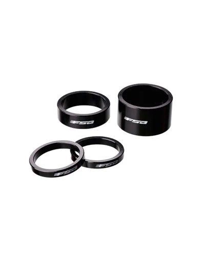 FSA Alu Spacer - 1 1/8' X 5mm Black FSA Logo