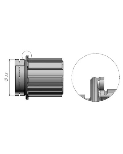 Fulcrum R0-202 Alu Freehub Body Sram XDR 12s Ø33mm
