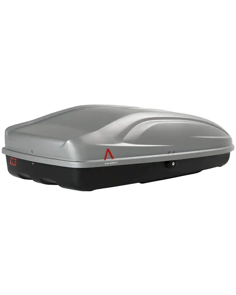 G3 Absolute 320 Roof-Mounted Cargo Box 240 Liters Dual-Side, Shiny Gray