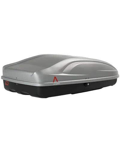 G3 Absolute 400 Roof-Mounted Cargo Box 330 Liters Dual-Side, Shiny Gray