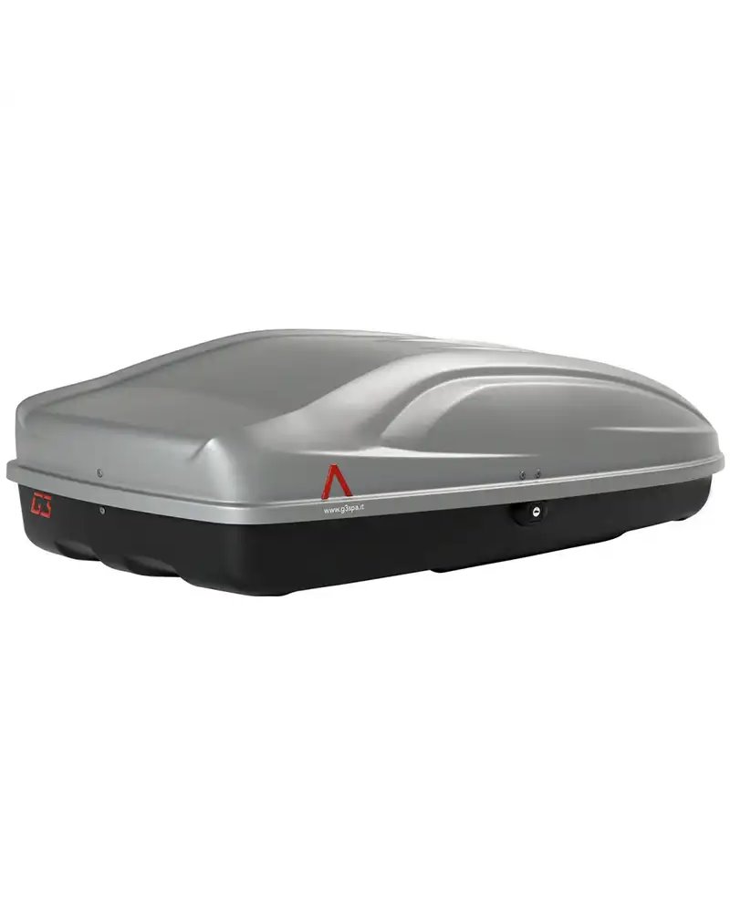 G3 Absolute 400 Box da Tetto 330 Litri Doppia Apertura, Grigio Lucido