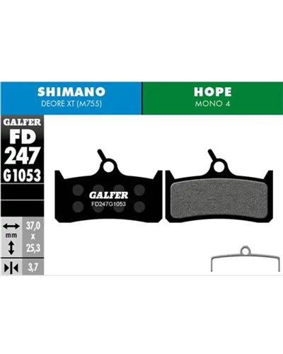 Galfer Bike Standard Pastiglie Freno Shimano Deore XT Old
