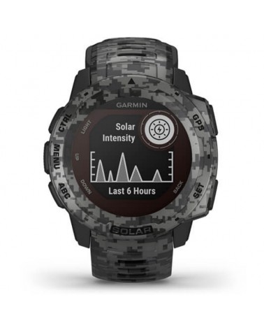 Garmin Instinct Solar Camo Edition Wrist-Based HR GPS Smartwatch, Graphite