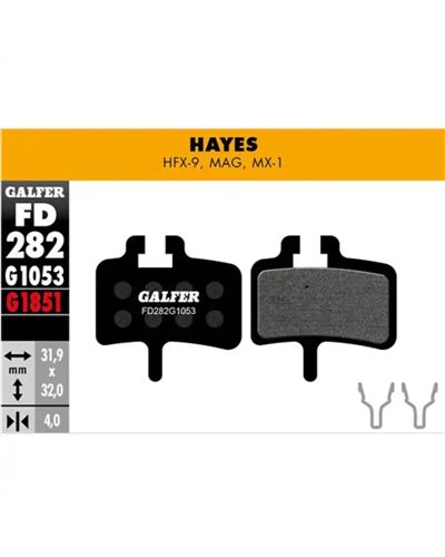 Galfer Bike Standard Pastiglie Freno Hayes Mag - HFX - MX1