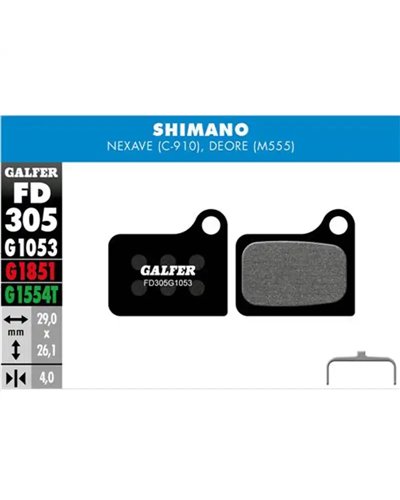 Galfer Bike Standard Pastiglie Freno Shimano Nexave