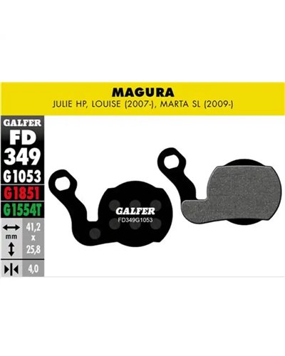 Galfer Bike Standard Brake Pad Magura Julie HP - Louise