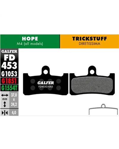 Galfer Bike Standard Pastiglie Freno Hope M4