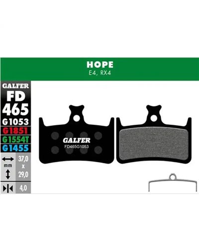 Galfer Bike Standard Brake Pad Hope E4