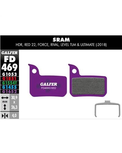 Galfer e-Bike Pastiglie Freno Sram Red 22 - Level