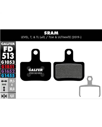 Galfer Bike Standard Brake Pad Sram Level/T/TL/Force AXS