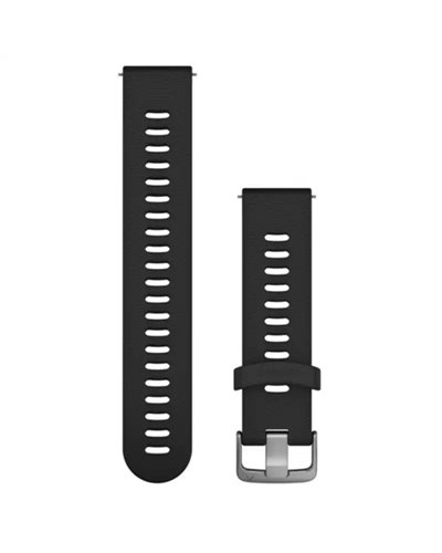 Garmin Citurino in Silicone per Forerunner 645/Vivoactive 3/Vivomove HR, Nero (Taglia Unica)