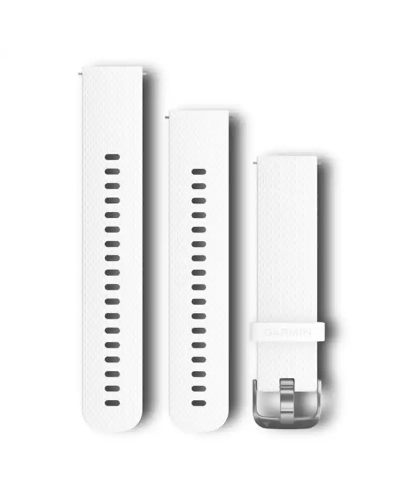 Garmin Citurino in Silicone per Forerunner 645/Vivoactive 3/Vivomove HR, Bianco (2 Taglie Incluse)