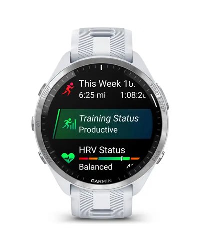 Garmin Forerunner 965 GPS Smartwatch Cardio Integrato, Bianco Pietra/Grigio Polvere