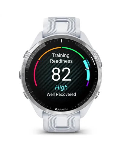 Garmin Forerunner 965 GPS Smartwatch Wrist-Based HR, Whitestone/Powder Grey