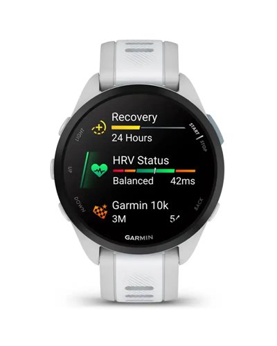 Garmin Forerunner 165 GPS Smartwatch Wrist-Based HR, Mist Grey/Whitestone