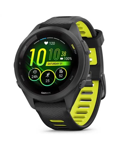 Garmin Forerunner 265S Cassa 42mm GPS Smartwatch Cardio Integrato, Nero/Giallo