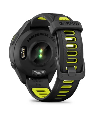 Garmin Forerunner 265S Case 42mm GPS Smartwatch Wrist-Based HR, Black/Yellow